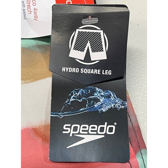 Speedo Eco Hydro Square Leg Swim Shorts XXL Volcanic Ash 4-Way Stretch UPF 50+ - Picture 9 of 11
